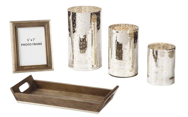 Signature Design by Ashley® Dexton 5-Piece Brown/Silver Accessory Set-0