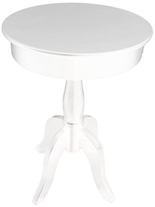 Crown Mark Romy White Chairside Table-0