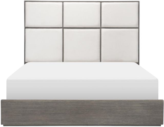 Legacy Classic Terra Luna Nightfall/White Cloud Queen Upholstered Panel Bed-1