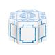 A & B Home Blue/White Jewelry Box-0