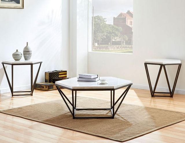 Steve Silver Co. Corvus White Cocktail Table with Coffee Base-1