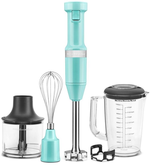 KitchenAid® Aqua Sky Variable Speed Corded Hand Blender with Accessories-0