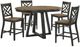 Intercon Harper Pecan Top Round Counter Table with Brushed Brown Base-2
