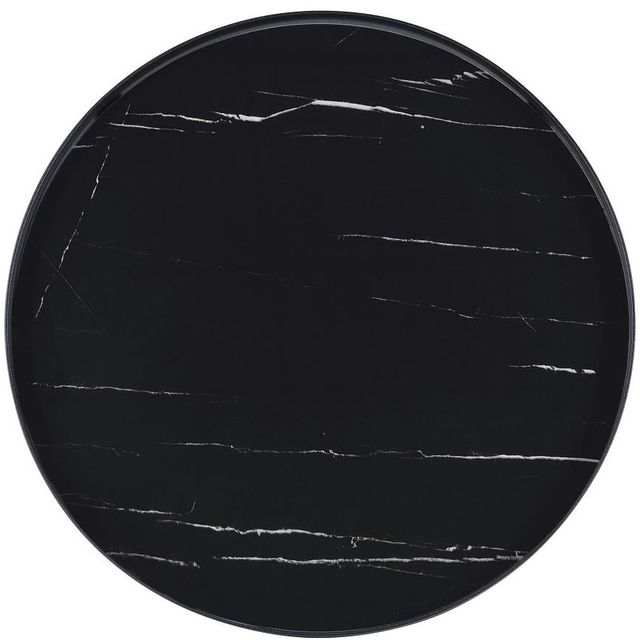 Coaster® Briggs Marble Printed Glass Top End Table with Black Base-3