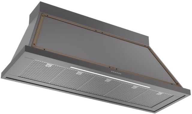 Ilve® Nostalgie II Noblesse 60" Graphite Matte Wall Mounted Range Hood with Burnished Trim-1