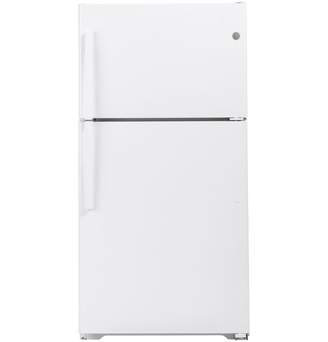 GE® 33" 21.9 Cu. Ft. White Top Freezer Refrigerator-0