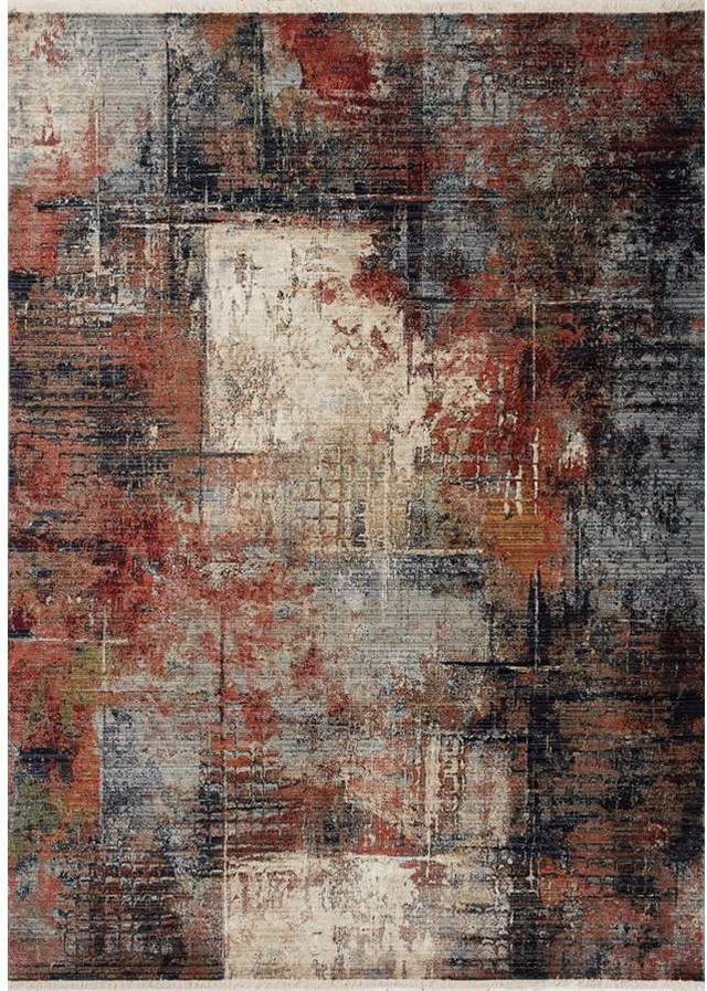Kalora Interiors Serene Red Blue Beige 7'10" x 10'6" Rug-0