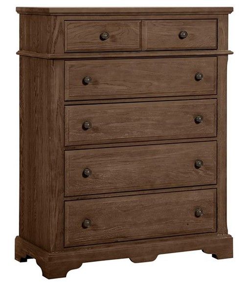 Artisan & Post by Vaughan-Bassett Heritage Cobblestone Oak 5-Drawer Chest-0