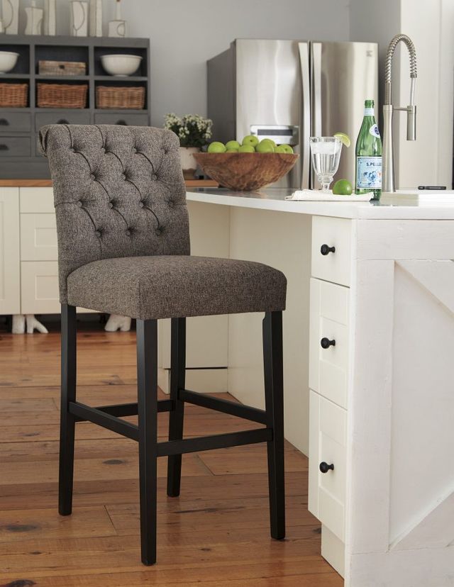 Signature Design by Ashley® Tripton Graphite Upholstered Bar Stool-1