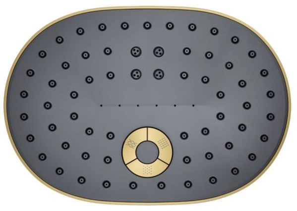 KOHLER® Statement® Vibrant Brushed Moderne Brass 2.5 GPM 3-Function Showerhead-4