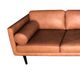 A & B Home Hazel Brown Sofa with Square Arms and Two Bolster Pillows-1