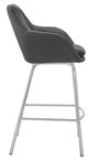 Armen Living Aura Gray 26" Swivel Counter Stool-1