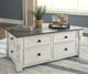 Signature Design by Ashley® Havalance Gray Lift-Top Coffee Table with Distressed Vintage White Base-5
