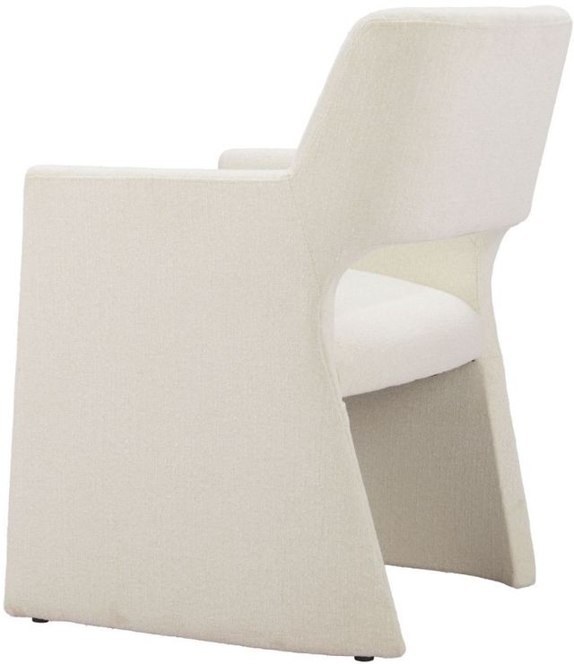 Zuo® Modern Minet Linen White Dining Arm Chair-3