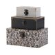 A & B Home 3-Piece Black/White Decorative Box Set-0