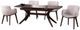 Furniture of America® Hadsten 5-Piece Beige/Rich Walnut 78" Dining Table Set-0