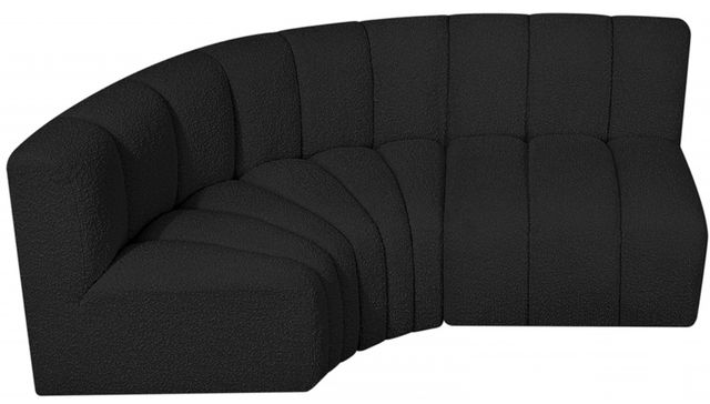 Meridian Furniture Arc 3-Piece Black Sectional-0