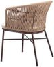 Zuo® Modern Freycinet 2-Piece Brown/Natural Steel Outdoor Dining Arm Chair Set-3