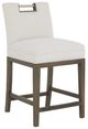 Fairfield® Customizable Entree Dining Nickel Metal Pull Short Back Counter Stool-0