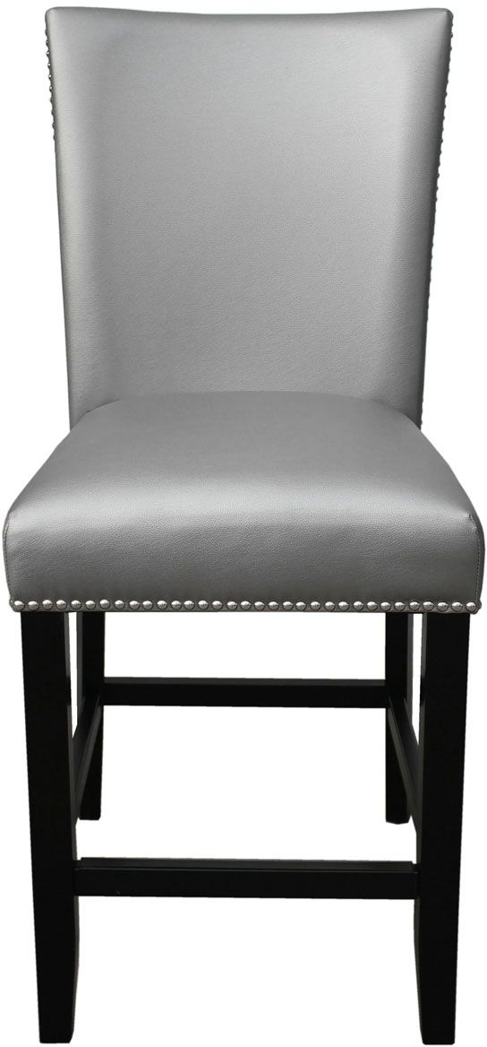 Steve Silver Co. Camila Espresso/Silver Upholstered Counter Stool-3