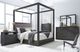 Modus Furniture Oxford Basalt Gray/Dolphin Queen Upholstered Canopy Bed-1