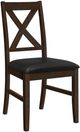 Monarch Specialties Inc. 2-Piece Black Side Chair Set with Brown Wood Legs-0