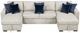 Homelegance® Isla 3-Piece Beige U-Shape Sectional with Pull-Out Bed and Reversible Chaises-2
