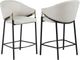 Coaster® Chadwick 2-Piece Beige/Glossy Black Sloped Arm Counter Stools-0