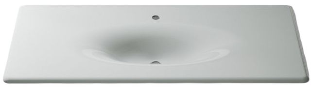 Kohler Iron/Impressions® Ice Grey 49" Enameled Cast Iron Vanity Top with Integrated Oval Sink-3
