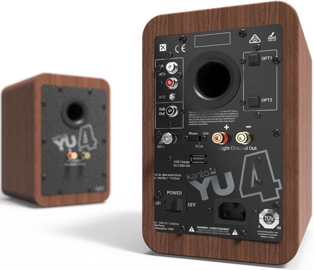 Kanto YU4 Walnut Powered Speakers (Pair)-3