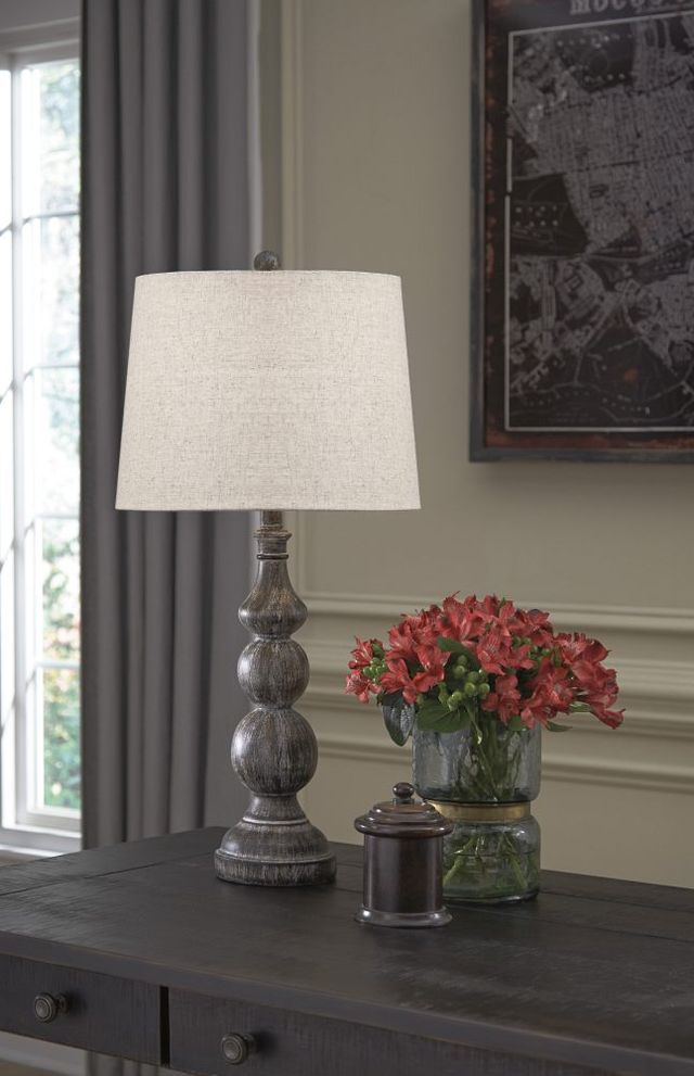 Signature Design by Ashley® Mair 2-Piece Antique Black Table Lamp-4