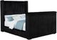 Coaster® Centergrove Black California King Upholstered Wingback Sleigh Bed-1