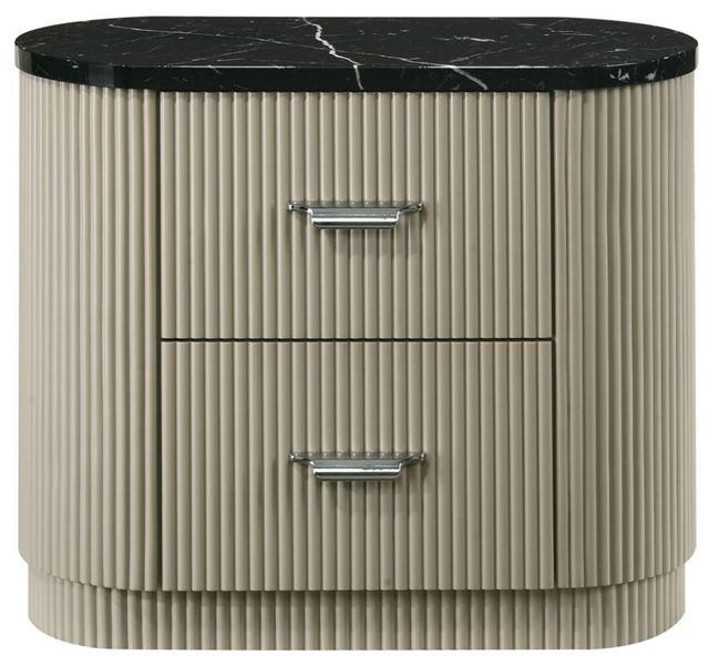 ACME Furniture Travonte Beige/Black Nightstand-3