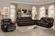 Homelegance® Bastrop Brown Double Manual Glider Reclining Loveseat with Center Console-1