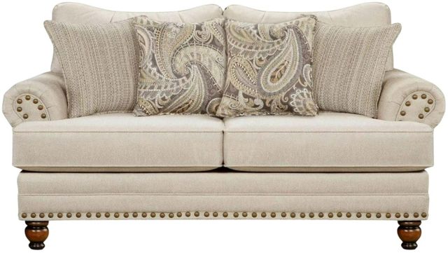Fusion Furniture Carys Doe Beige Loveseat-0