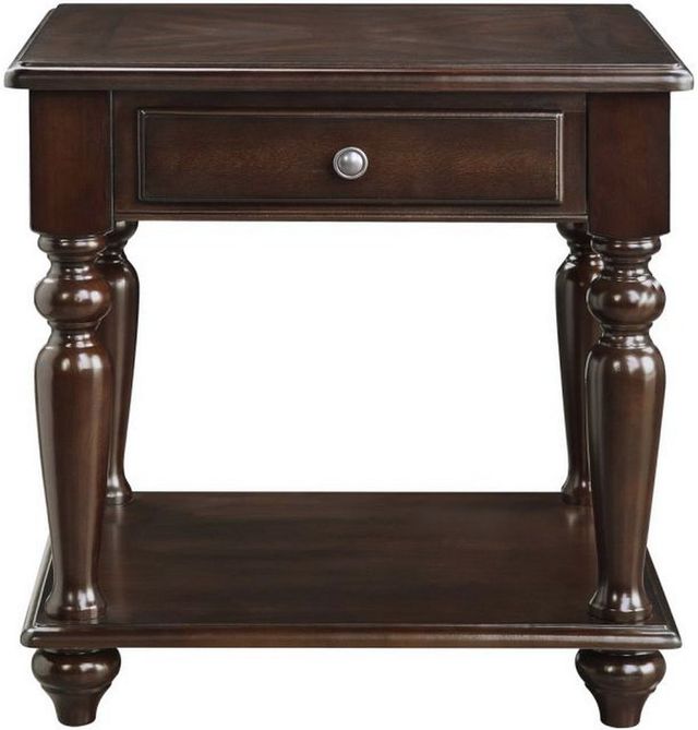 Mazin Furniture Lovington Espresso End Table-0