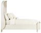 Michael Amini® Malibu Crest Chardonnay/White California King Upholstered Panel Bed-4