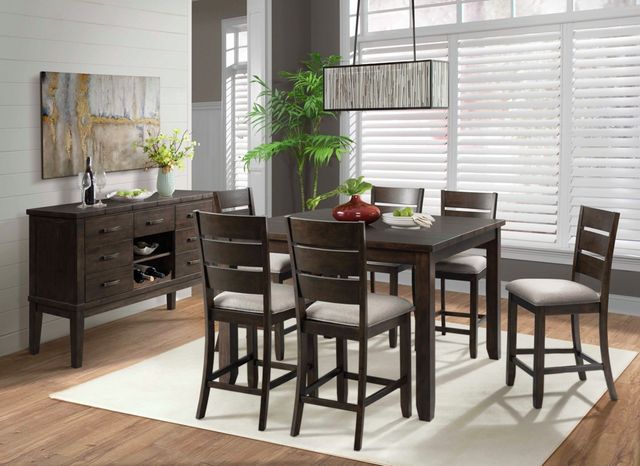 Elements International Cato Espresso Counter Dining Chair-1