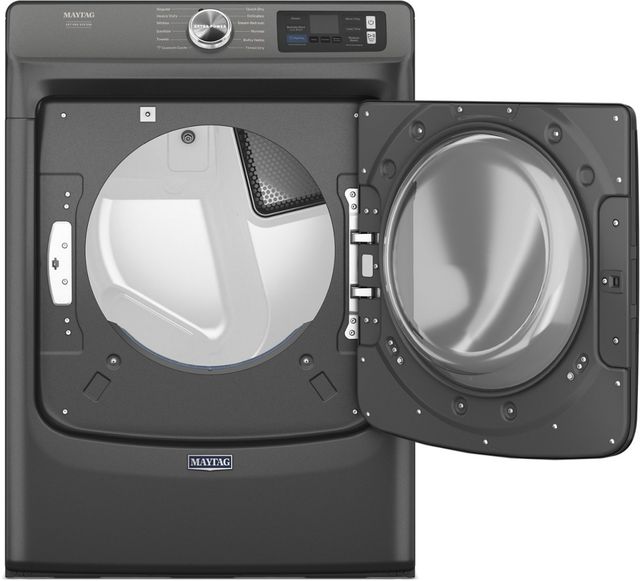 Maytag® Pet Pro System 7.4 Cu. Ft. Volcano Black Front Load Gas Dryer-1
