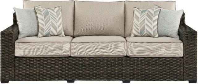 Signature Design by Ashley® Coastline Bay Brown Outdoor Sofa with Chaise-1