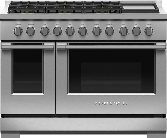 Fisher & Paykel Series 7 48" Stainless Steel Pro Style Liquid Propane Gas Range
