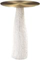 Uttermost® Hollen Brass End Table with White Sandstone Base-0