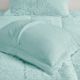 Olliix by Intelligent Design Malea Aque King/California King Shaggy Faux Fur Comforter Mini Set-3