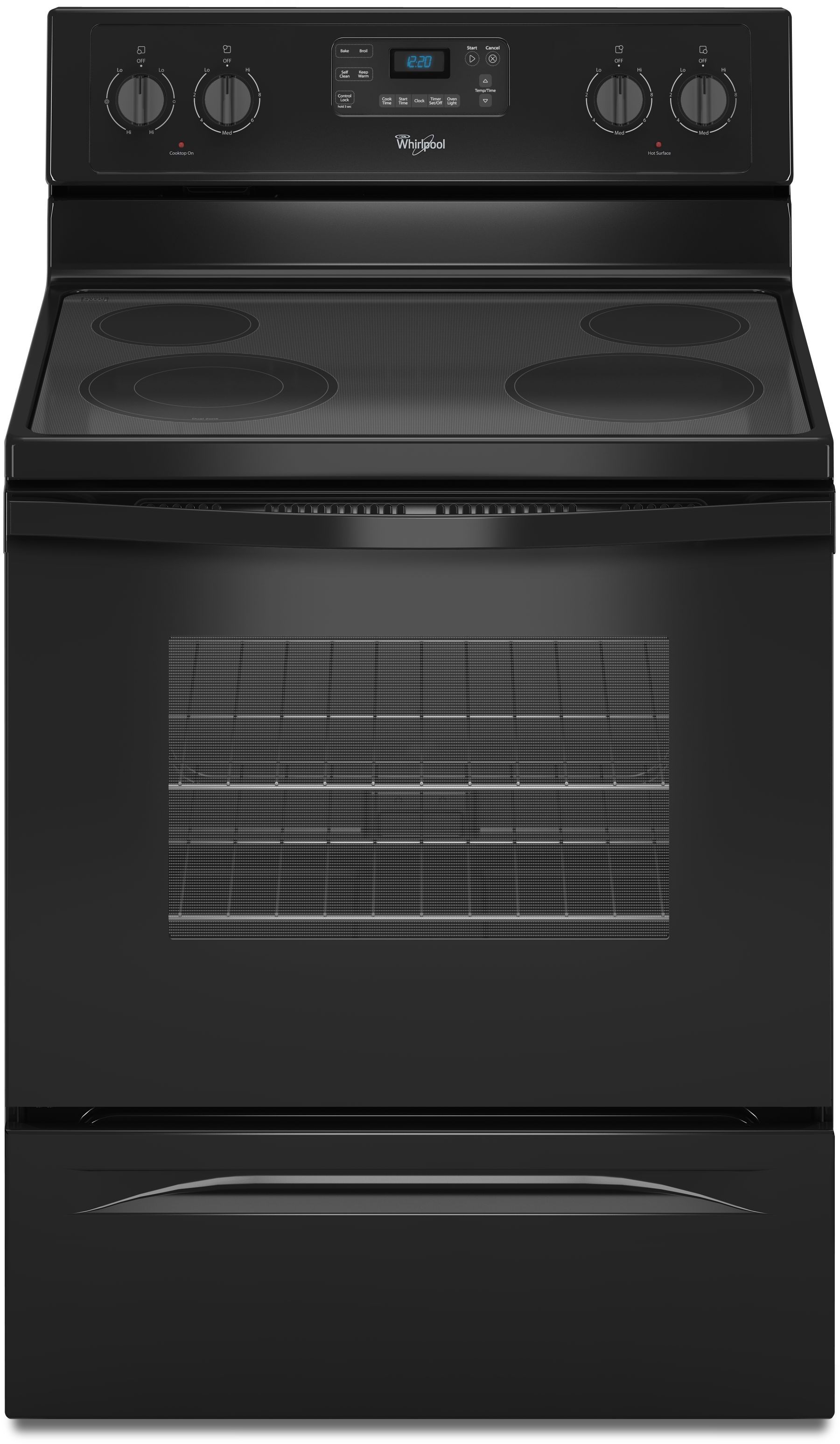 Whirlpool® 30&quot; Freestanding Electric Range-Black | Jeff&rsquo;s Appliances