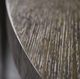 Bernhardt Linea Cerused Greige 60" Round Dining Table with Textured Graphite Metal Base-3