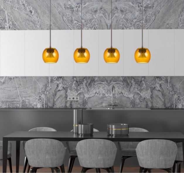 Cal® Lighting & Accessories Ithaca Amber/Rust Mini Pendant-2