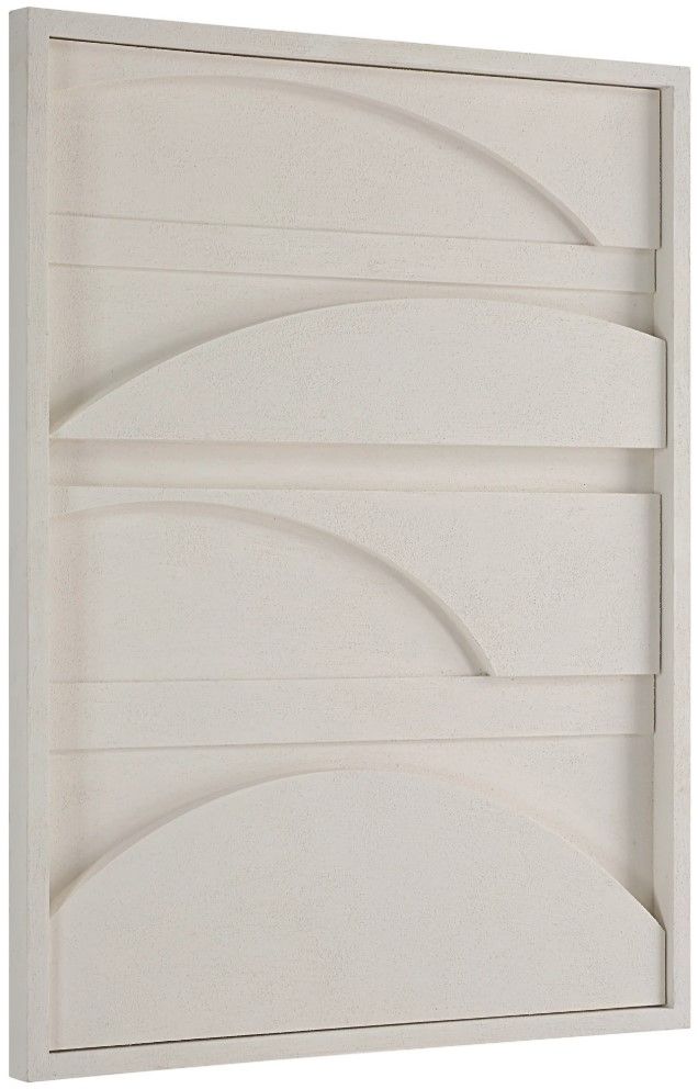 Renwil® Cadieux Textured Matte White Wall Art-2