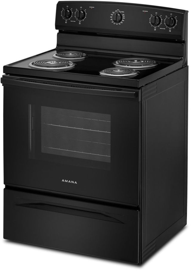 Amana® 30" Black Freestanding Electric Range with Extra-Large Oven Window-3