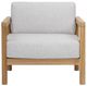 Dovetail Furniture Boe Light Gray/Natural Fabric/Teak Outdoor Sofa Chair-2