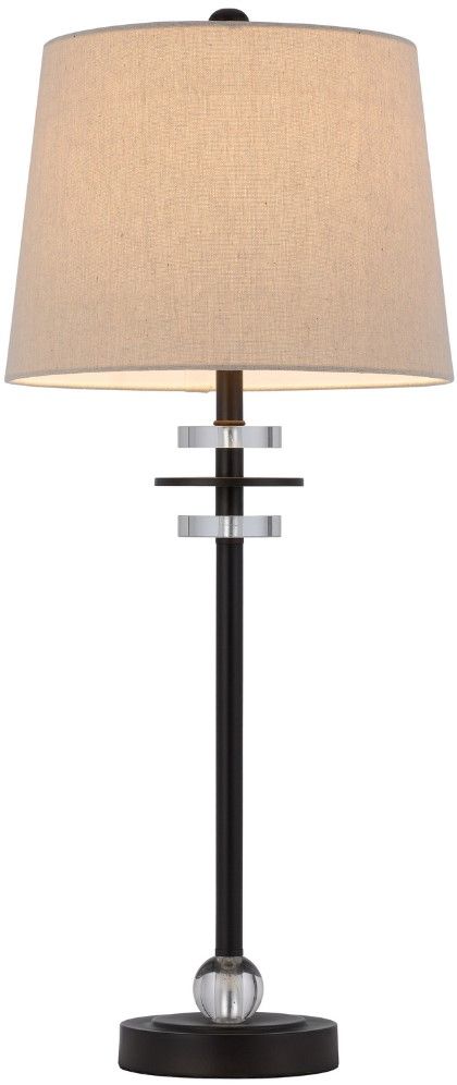 Cal® Lighting & Accessories Sitka 2-Piece Black Buffet Lamp Set-1